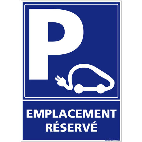 Autocollants de Signalisation Souple – Panneaux de Signalisation Autocollants – Plusieurs tailles au choix – Signalisation Française - Parking voiture électrique emplacement réservé - 150 x 210 mm