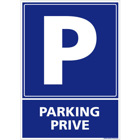 Autocollants de Signalisation Souple – Panneaux de Signalisation Autocollants – Plusieurs tailles au choix – Signalisation Française - Parking privé - 210 x 300 mm