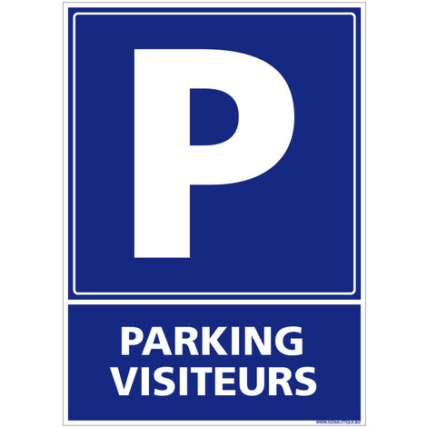 Autocollants de Signalisation Souple – Panneaux de Signalisation Autocollants – Plusieurs tailles au choix – Signalisation Française - Parking visiteurs - 300 x 420 mm