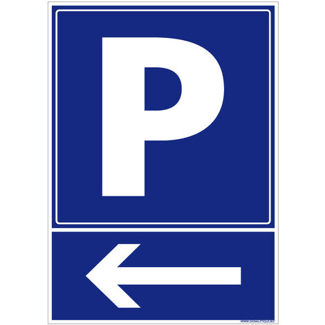 Autocollants de Signalisation Souple – Panneaux de Signalisation Autocollants – Plusieurs tailles au choix – Signalisation Française - Parking flèche à gauche - 300 x 420 mm