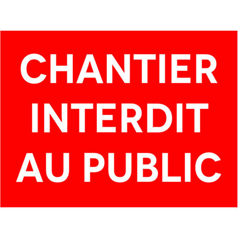 Signalisation de Travaux Temporaires Panneaux de Travaux  Temporaires. Danger Chantier Temporaire - Chantier interdit au public - Panneau classique