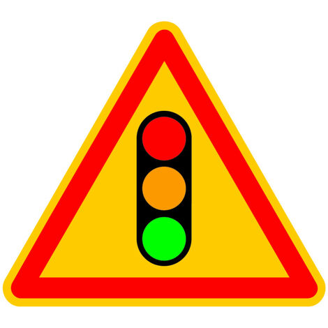Signalisation de Travaux Temporaires Panneaux de Travaux Temporaires. Danger Chantier Temporaire - Danger feu tricolore - Panneau classique