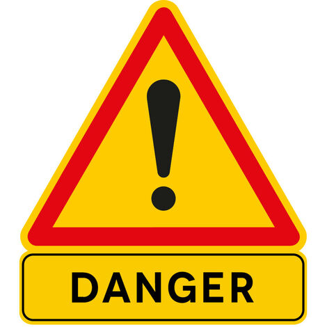 Signalisation de Travaux Temporaires Panneaux de Travaux  Temporaires. Danger Chantier Temporaire - Attention danger - Panneau classique