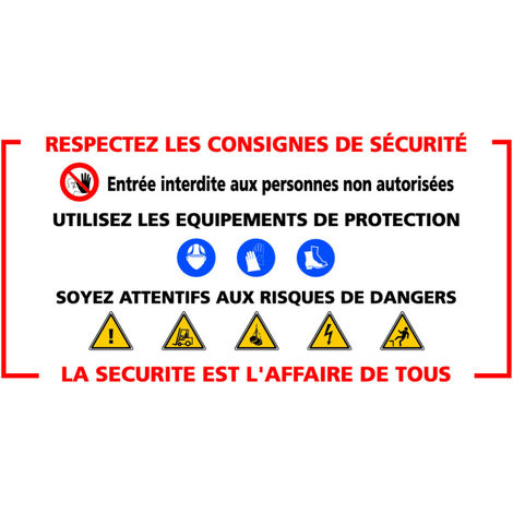 Signalisation de Travaux Temporaires Panneaux de Travaux  Temporaires. Danger Chantier Temporaire - Respectez les consignes de sécurité - Panneau rétroréfléchissant
