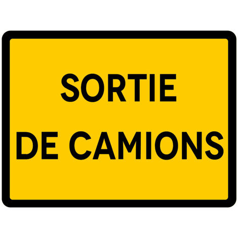 Signalisation de Travaux Temporaires Panneaux de Travaux Temporaires. Danger Chantier Temporaire - Sortie de camions - Panneau rétroréfléchissant