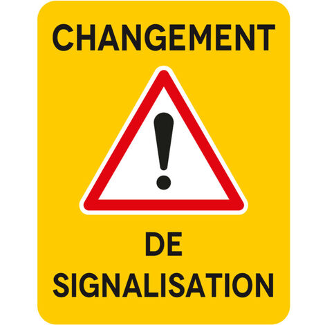 Signalisation de Travaux Temporaires Panneaux de Travaux  Temporaires. Danger Chantier Temporaire - Changement de signalisation - Panneau classique