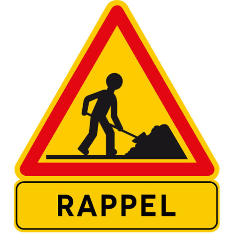 Signalisation de Travaux Temporaires Panneaux de Travaux Temporaires. Danger Chantier Temporaire - Attention rappel travaux - Panneau rétroréfléchissant