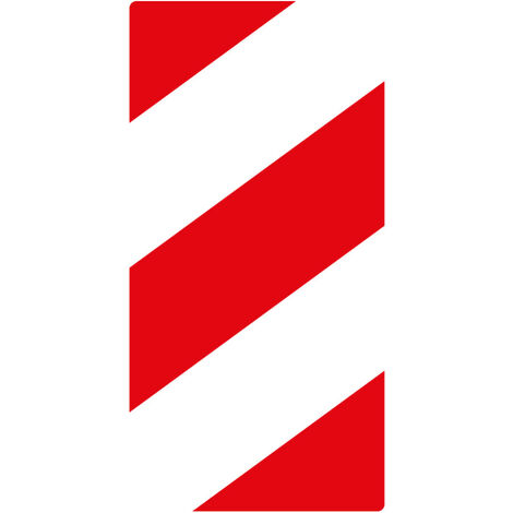 Signalisation de Travaux Temporaires Panneaux de Travaux  Temporaires. Danger Chantier Temporaire - Hachuré rouge et blanc - Panneau rétroréfléchissant