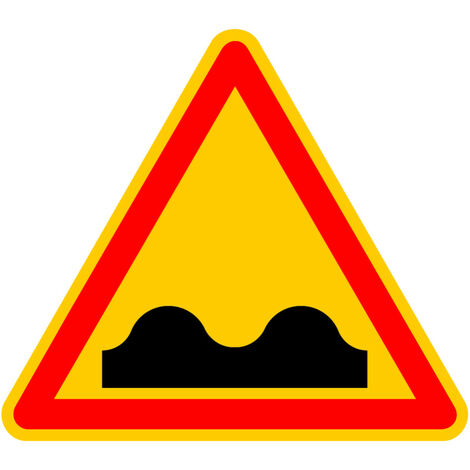 Signalisation de Travaux Temporaires Panneaux de Travaux  Temporaires. Danger Chantier Temporaire - Danger cassis ou dos d'âne - Panneau classique