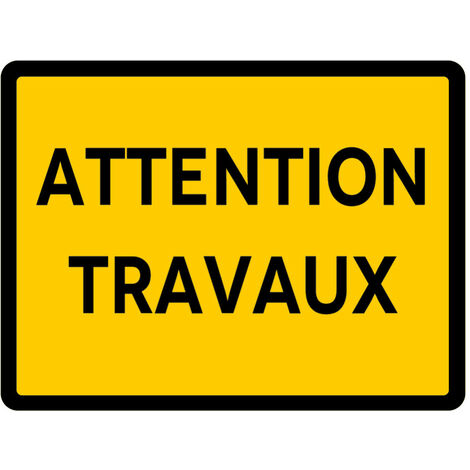 Signalisation de Travaux Temporaires Panneaux de Travaux  Temporaires. Danger Chantier Temporaire - Travaux attention - Panneau classique