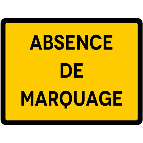 Signalisation de Travaux Temporaires Panneaux de Travaux Temporaires. Danger Chantier Temporaire - Absence de marquage - Panneau rétroréfléchissant