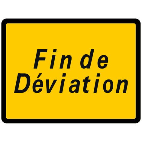 Signalisation de Travaux Temporaires Panneaux de Travaux  Temporaires. Danger Chantier Temporaire - Fin de déviation - Panneau classique