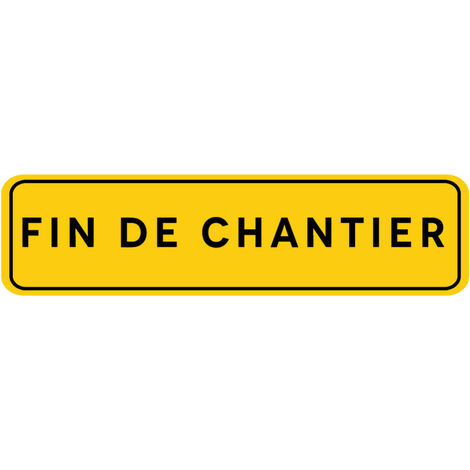Signalisation de Travaux Temporaires Panneaux de Travaux  Temporaires. Danger Chantier Temporaire - Fin de chantier - Panneau classique