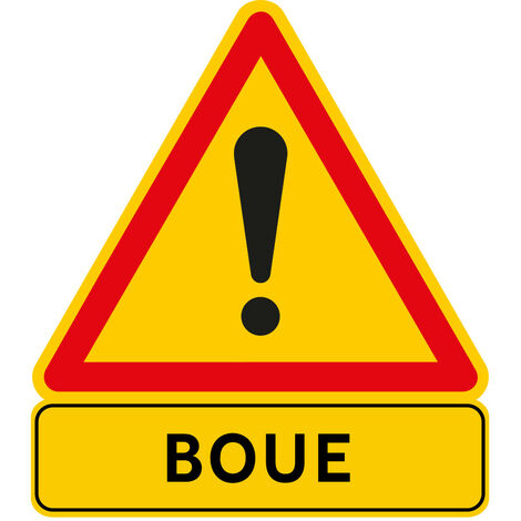 Signalisation de Travaux Temporaires Panneaux de Travaux  Temporaires. Danger Chantier Temporaire - Attention danger boue - Panneau rétroréfléchissant