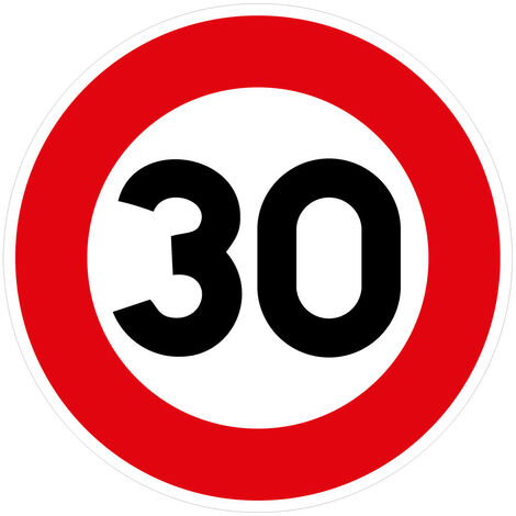 Panneaux de signalisation routière provisoires Panneaux de signalisation pas chers en Comacel - Limitation de vitesse à 30 km/h - Panneau classique