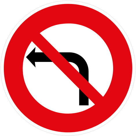 Panneaux de signalisation routière provisoires Panneaux de signalisation pas chers en Comacel - Interdiction de tourner à gauche - Panneau classique