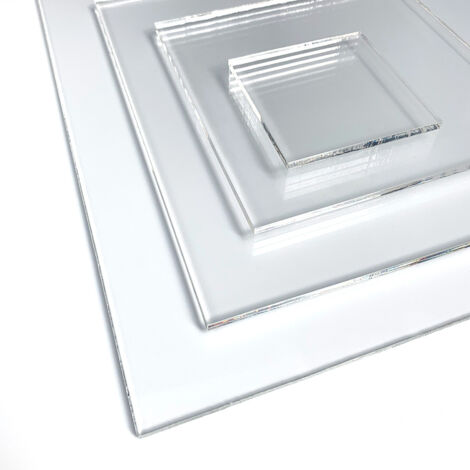 Plaque Verre Acrylique 2 mm. Feuille de verre acrylique transparent. Verre synthétique extrudé. Plaque PMMA XT. - 30 x 20 cm (300 x 200 mm)