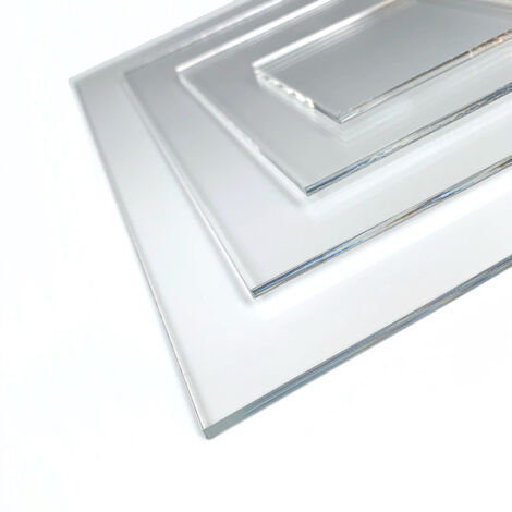 Plaque Verre Acrylique 4 mm. Feuille de verre acrylique transparent. Verre synthétique extrudé. Plaque PMMA XT. - 60 x 30 cm (600 x 300 mm)