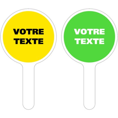 PANNEAU À MAIN PERSONNALISÉ. Vert . - Vert