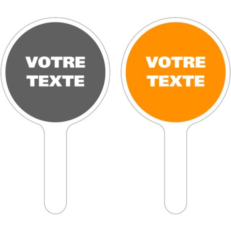 PANNEAU À MAIN PERSONNALISÉ. Orange .  - Orange