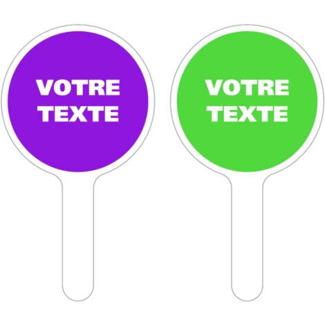 PANNEAU À MAIN PERSONNALISÉ. Vert . - Vert