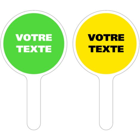 PANNEAU À MAIN PERSONNALISÉ. Jaune . - Jaune