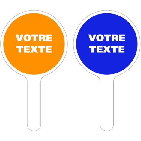 PANNEAU À MAIN PERSONNALISÉ. Bleu .  - Bleu