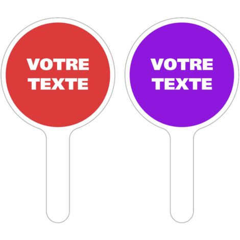 PANNEAU À MAIN PERSONNALISÉ. Violet .  - Violet
