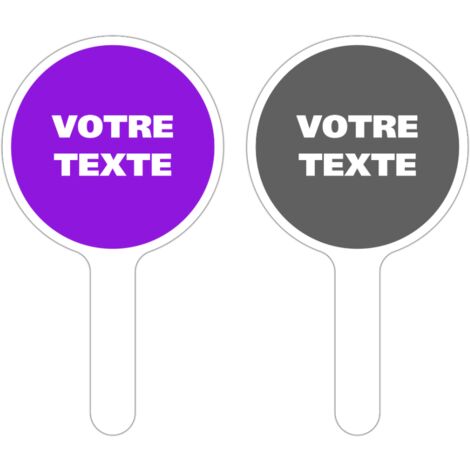 PANNEAU À MAIN PERSONNALISÉ. Gris . - Gris