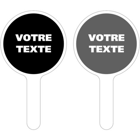 PANNEAU À MAIN PERSONNALISÉ. Gris . - Gris