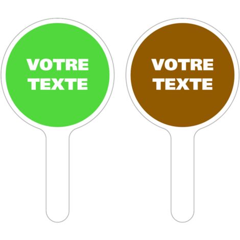 PANNEAU À MAIN PERSONNALISÉ. Marron . - Marron