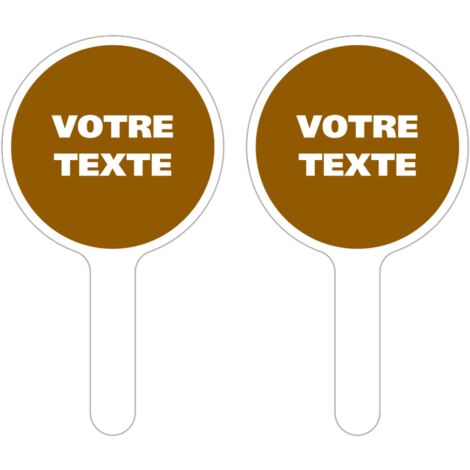 PANNEAU À MAIN PERSONNALISÉ. Marron . - Marron
