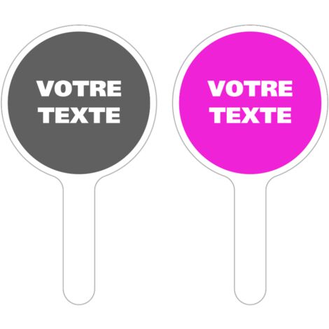 PANNEAU À MAIN PERSONNALISÉ. Rose . - Rose