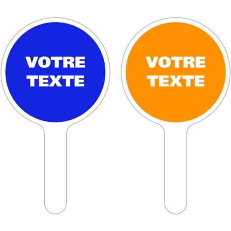 PANNEAU À MAIN PERSONNALISÉ. Orange . - Orange