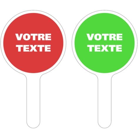PANNEAU À MAIN PERSONNALISÉ. Vert . - Vert