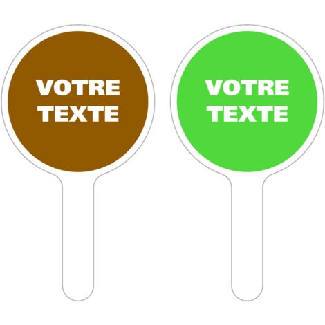 PANNEAU À MAIN PERSONNALISÉ. Vert . - Vert
