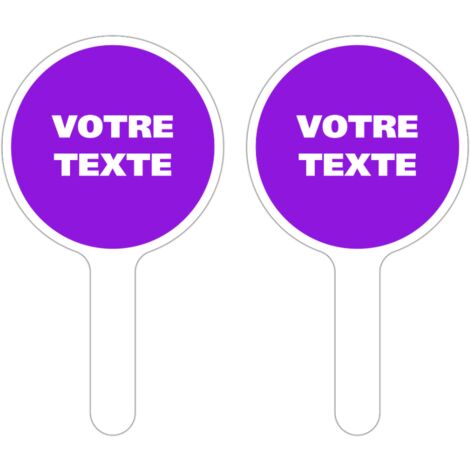 PANNEAU À MAIN PERSONNALISÉ. Violet . - Violet (1/5)