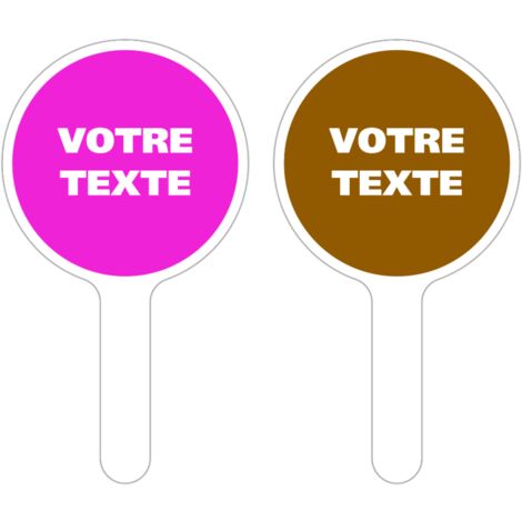 PANNEAU À MAIN PERSONNALISÉ. Marron . - Marron