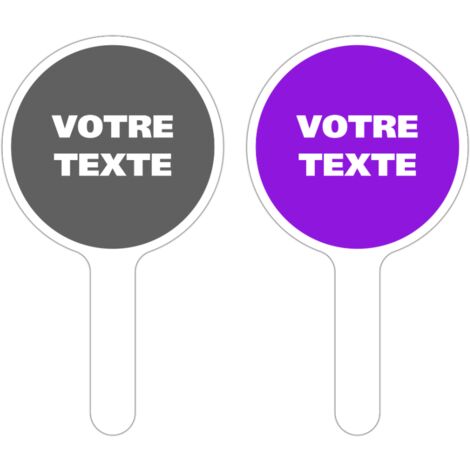 PANNEAU À MAIN PERSONNALISÉ. Violet .  - Violet