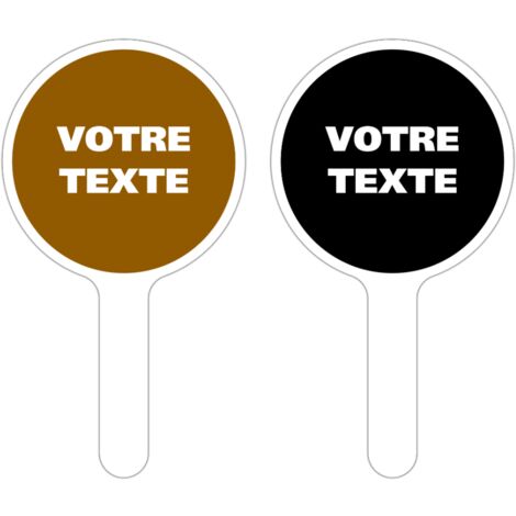 PANNEAU À MAIN PERSONNALISÉ. Noir . - Noir
