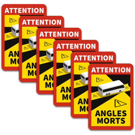 Magnétiques Attention Angles Morts, plaque magnétique angles morts poids lourds, lot de magnétique angles morts autobus. Angles Morts Autobus . - Angles Morts Autobus