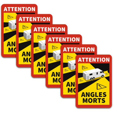 Magnétiques Attention Angles Morts, plaque magnétique angles morts poids lourds, lot de magnétique angles morts autobus. Angles Morts Camping Car . - Angles Morts Camping Car