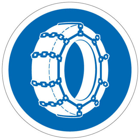 PANNEAU ROUTIER OBLIGATION PNEUS CHAINES (B26) - Diamètre 450 mm