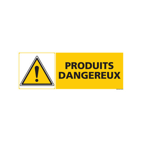 Panneau PRODUITS DANGEUREUX (C0446) - Adhésif - 210 x 75 mm