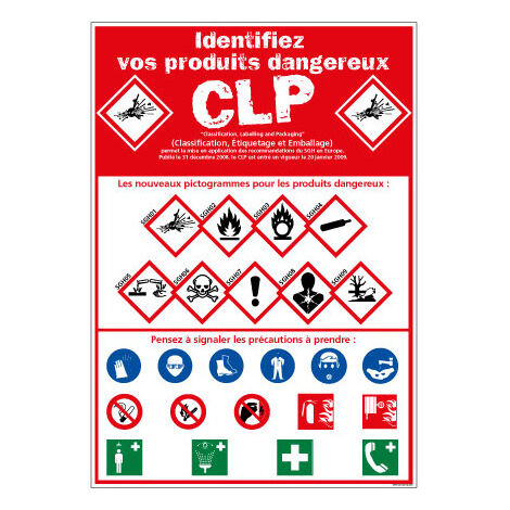 Panneau de Signalisation IDENTIFIEZ VOS PRODUITS DANGEREUX (C1235 ...
