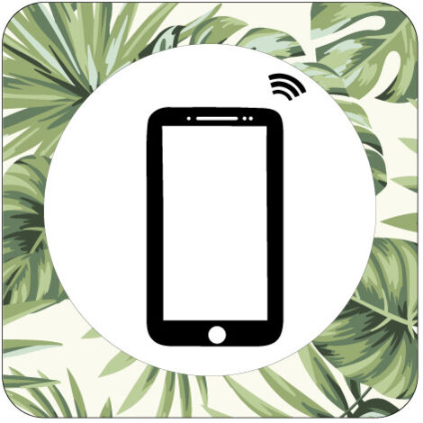PLAQUE DE PORTE DESIGN SPHERE SMARTPHONE AUTORISE .- Cube - (1/5)