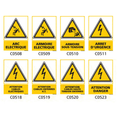 Signalisation danger électrique - C0531 - 75 x 105 mm