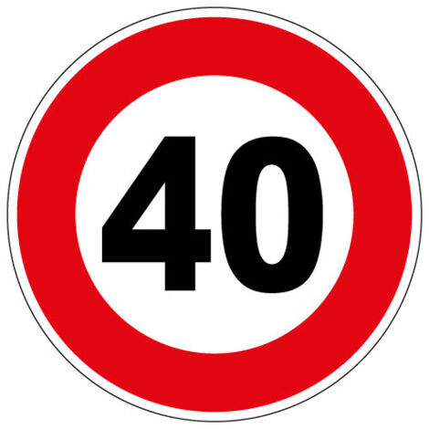 PANNEAU LIMITATION DE VITESSE 40KM/H (B14GALVA40) - Diamètre 850 mm