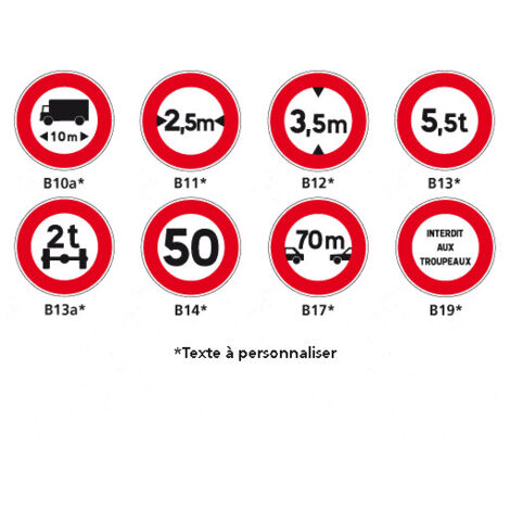 PANNEAUX ROUTIER - SIGNAUX D'INTERSECTION - TYPE B (B10galva) - B10A - Diamètre 450 mm (1/2)