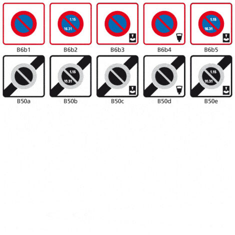 SIGNAUX DE STATIONNEMENT ET D'INTERDICTION DE STATIONNEMENT - TYPE B (B6b1) - B6B1 - 700 x 700 mm (1/2)